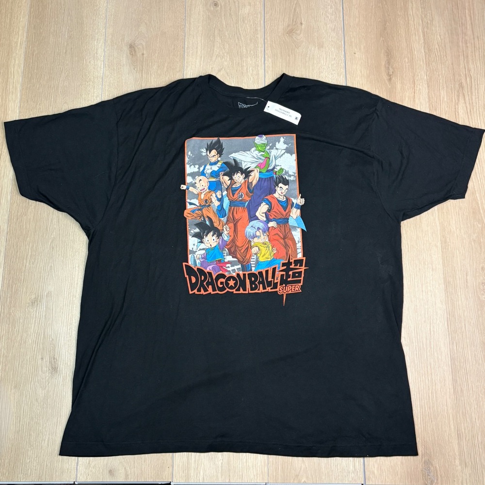 Dragon Ball Z Super Mens 3XL Black Graphic T-Shirt Goku Vegeta Toei Animation